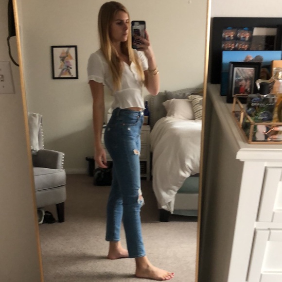 Levi’s Wedgie Skinny Distressed Blue Jeans 💙 - Picture 3 of 15